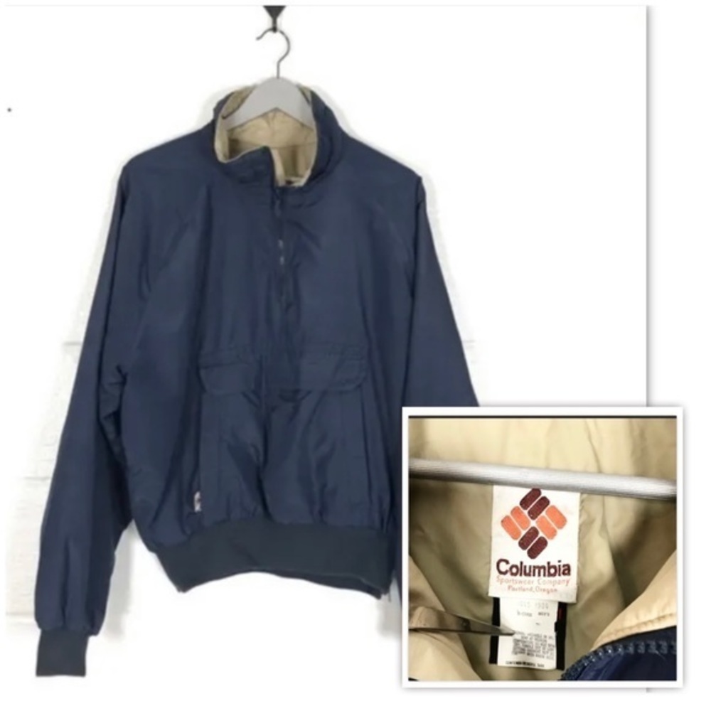 Vintage Columbia pullover jacket Mens XL 1980s orange label Gorpcore outdoors‎